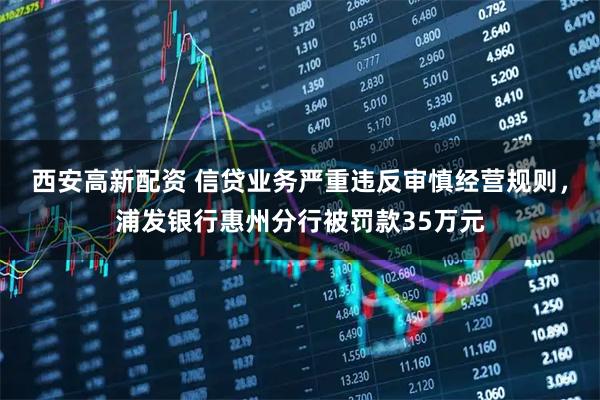 西安高新配资 信贷业务严重违反审慎经营规则，浦发银行惠州分行被罚款35万元
